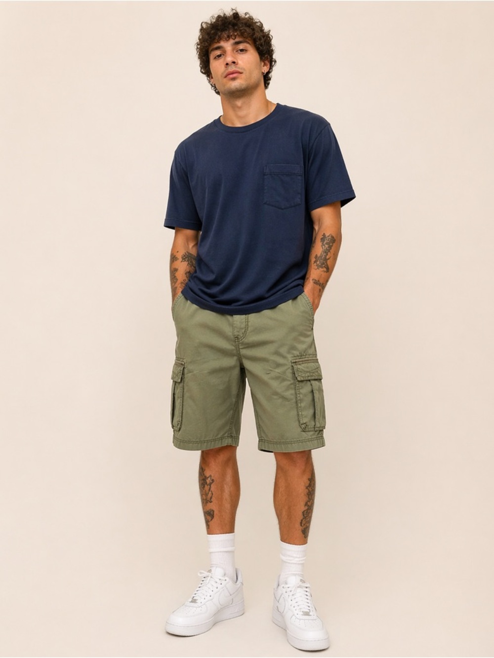 Union • NWT  Olive Cargo Shorts - Casual Utility Style